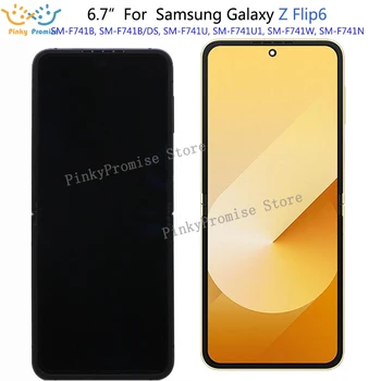 Display LCD per cellulare da 6,7” per Samsung Galaxy Z Flip6 Flip 6 F741B F741B/DS F741U F741U1 F741W F741N con touch screen e cornice