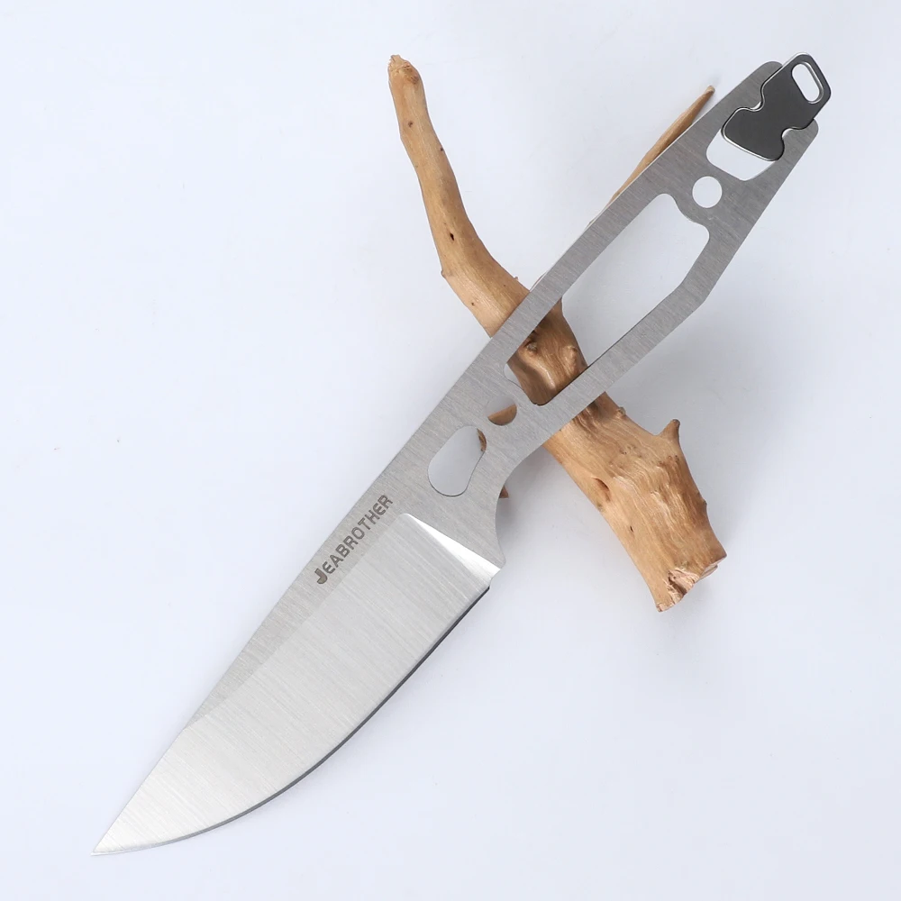 JEABROTHER Tactical Knife 14c28n Steel Belt Kydex Scabbard Hunting Fixed Blade Knife EDC Quan Tang Fishing Survival Knife 5