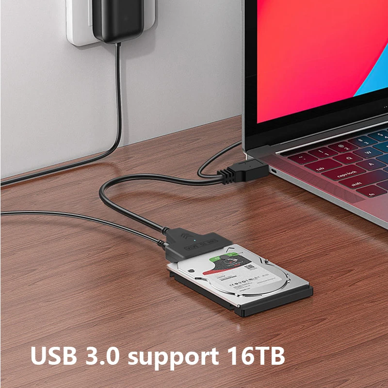 Disco Rígido Externo do Cd-rom Optical Ssd Hdd Dual Usb 3.0 a Sata2.012v2a Cabo de Dados do Adaptador 2.5 3.5 Conversor do Disco Rígido do Desktop - Imagem 6