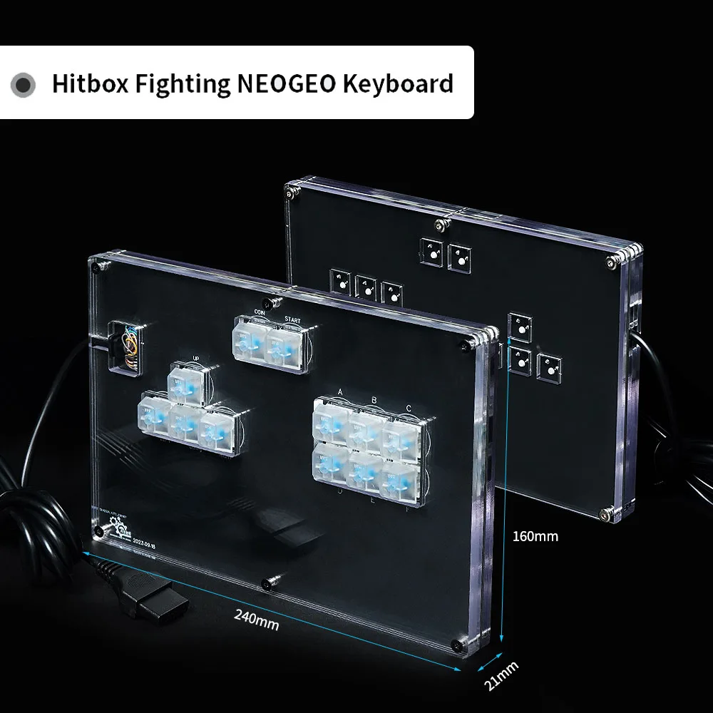 

Hitbox Keyboard Arcade Stick Controller For NEOGEO MVS/AES/CD Consoles Mini Arcade Wasd Style Controller Fight Sticks