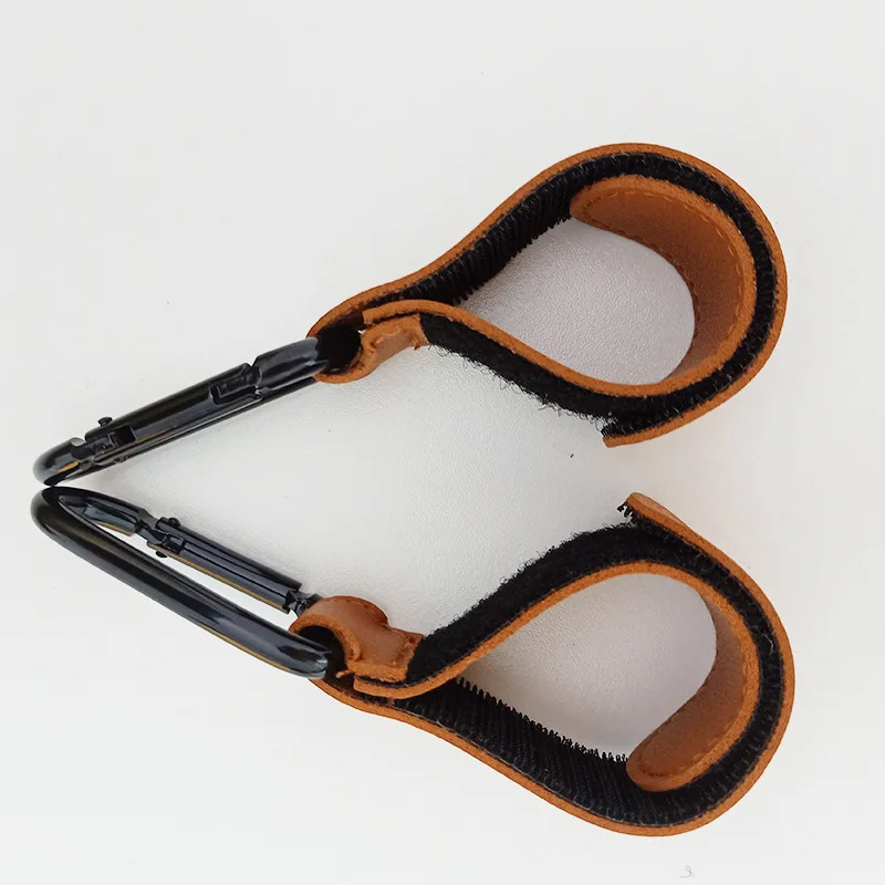 Stroller Hook Stroller Accessories 1pcs PU Leather Baby Bag Stroller Hook Rotatable Cart Organizer 360 Degree