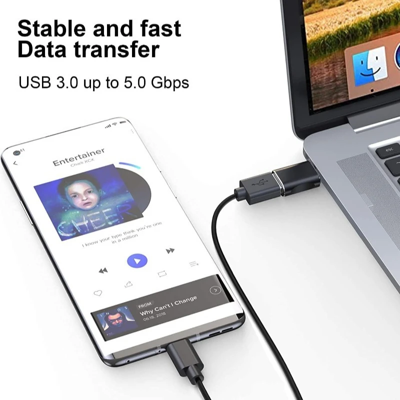 USB C to USB A 3.0 OTG 어댑터 남성-여성 데이터 전송 플래시 드라이브 키보드 마우스 연결 스마트폰 노트북 태블릿 PC용