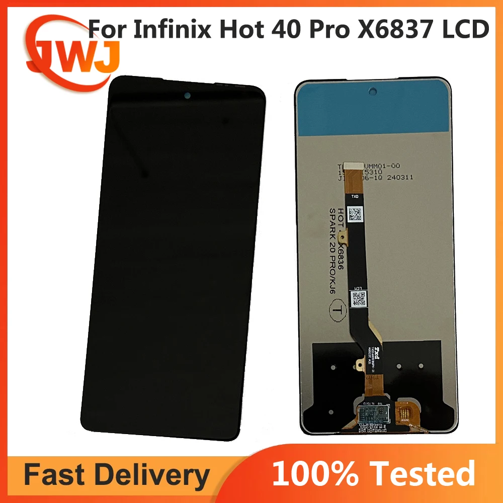 100% Tested For Infinix Hot 40 Pro X6836 X6837 LCD Display Screen Touch Digitizer For Infinix Hot 40i X6528B Display LCD Parts
