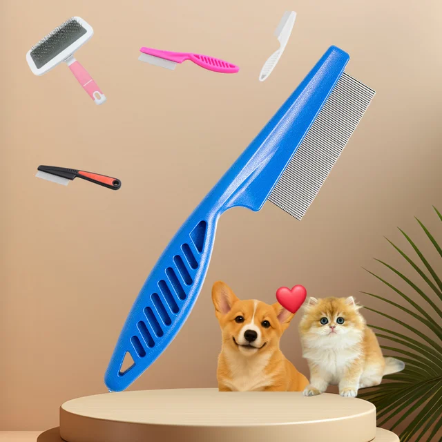 Pet Cat Needle Comb Long Hair Puppy Pet Grooming Brush Bathing Cleaning Comb Dog Kitten Beauty Tool Supplies