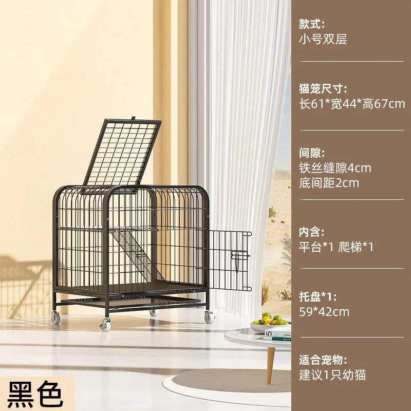 Cat Cage Villa 2 Floors Super Large Space Cat Cage Nest with Toilet House Climbing Frame