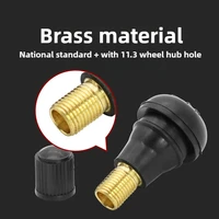 10 ชิ้น TR412 Snap - in ยางสีดํายางยางวาล์วลําต้นสําหรับ ATV รถรถจักรยานยนต์ยางวาล์วลําต้น 1