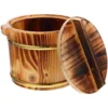 Wooden Barrel Sushi Rice Bucket Buckets Serving Container Food Containers with Lids 5