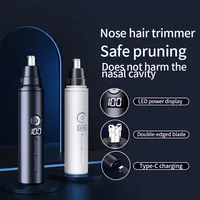 Nose Hair Trimmer USB Charging New High Quality Electric Portable Men Mini Nose Hair Remover Safety Face Hair Cleaning Tool 1
