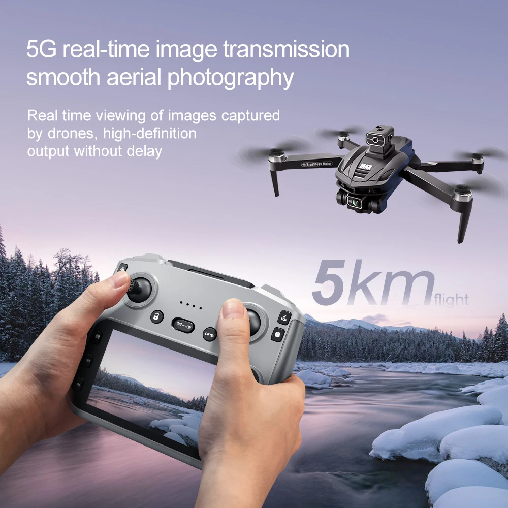 Drone GPS V168 MAX avec écran 3km 28min 1080P