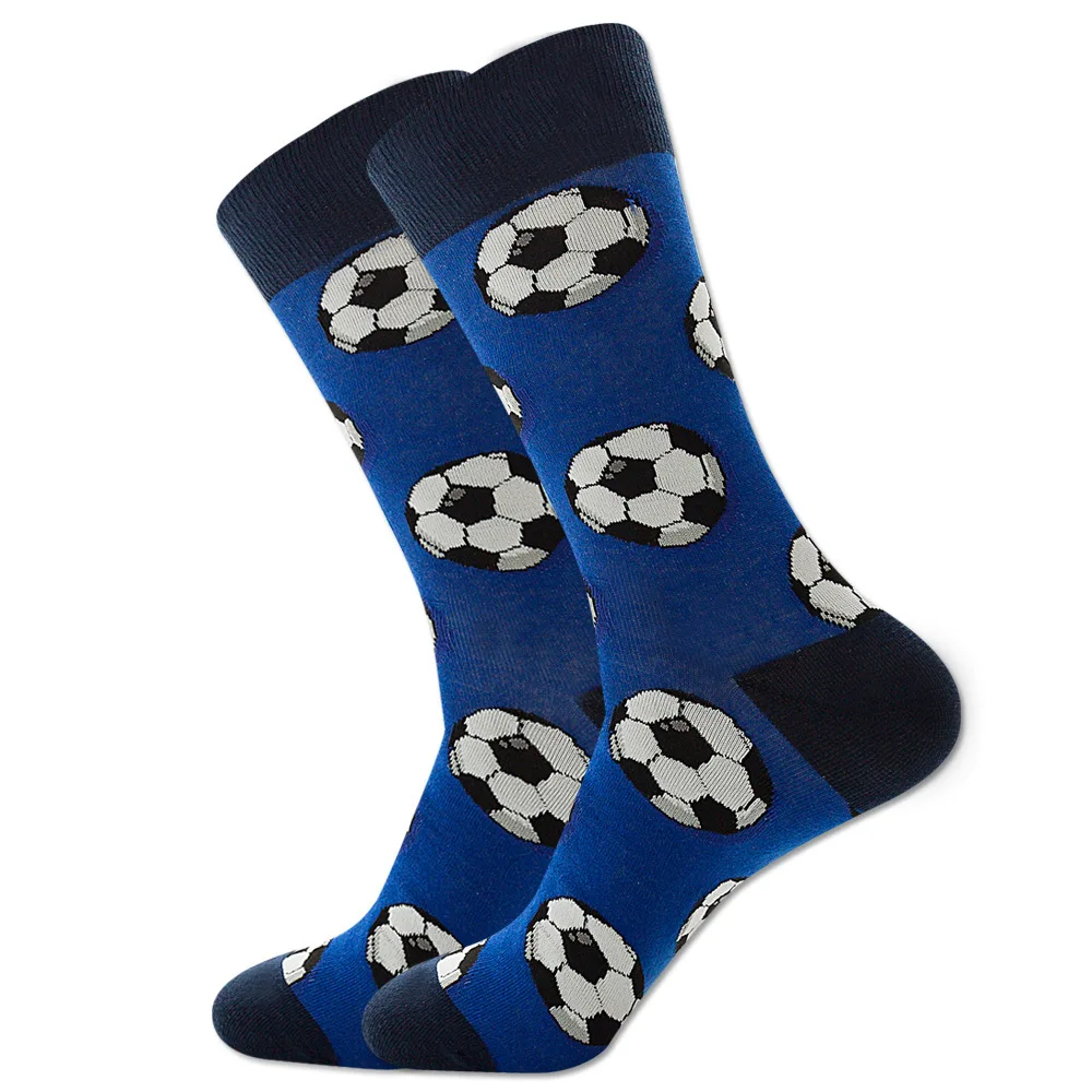 Football Jacquard Socks, Basketball Volleyball Sports Socks, Men's Mid-calf Socks