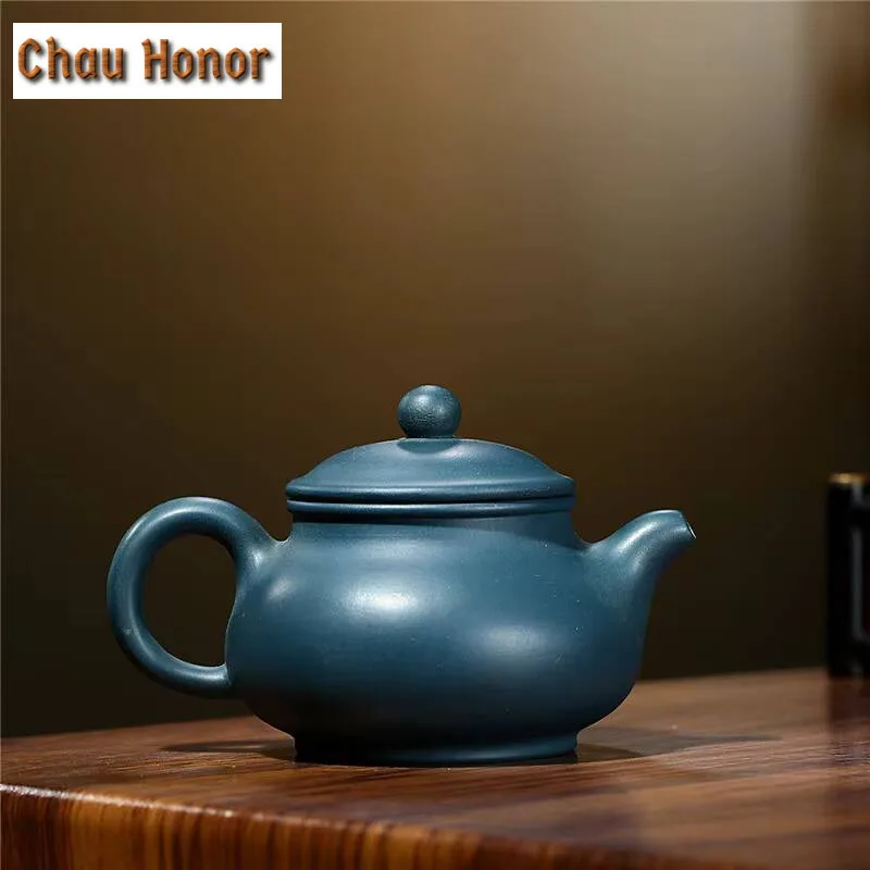 200ml Authentic Yixing Raw Ore Azure Mud Zisha Teapot Handmade Painting Household Kung Fu Teaset Tea Ceremony Customized Gifts