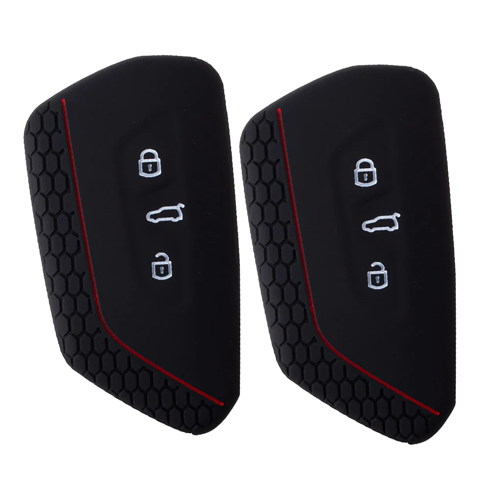 2 Pack Silicone Key Fob Case for Golf 8 and Skoda Enyaq IV Non Slip Design for Enhanced Grip and Functionality Key Case Key Case Cover Car Key Shell