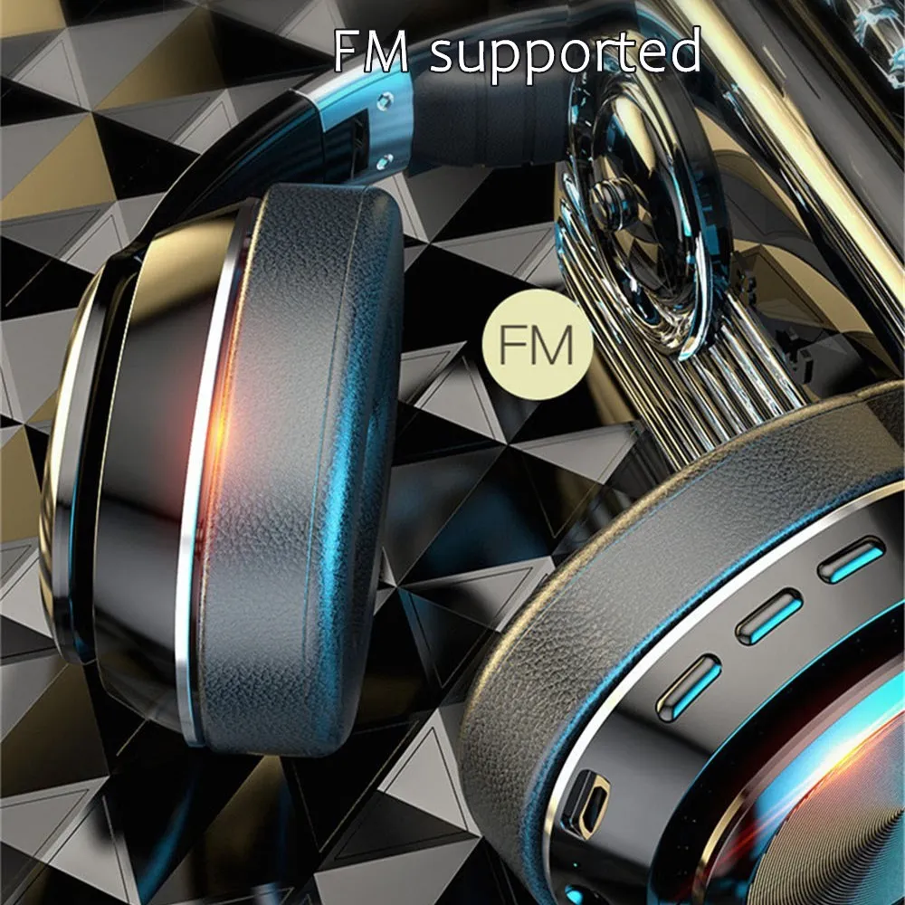 Wireless Headphone, Bluetooth Earphones, Wireless Earphone Wireless Headphones Bluetooth 5.0 Adaptor for TV Foldable Headsets Helmet TF-card Stereo with Mic Apply TVs PC Cell Phone Tablet