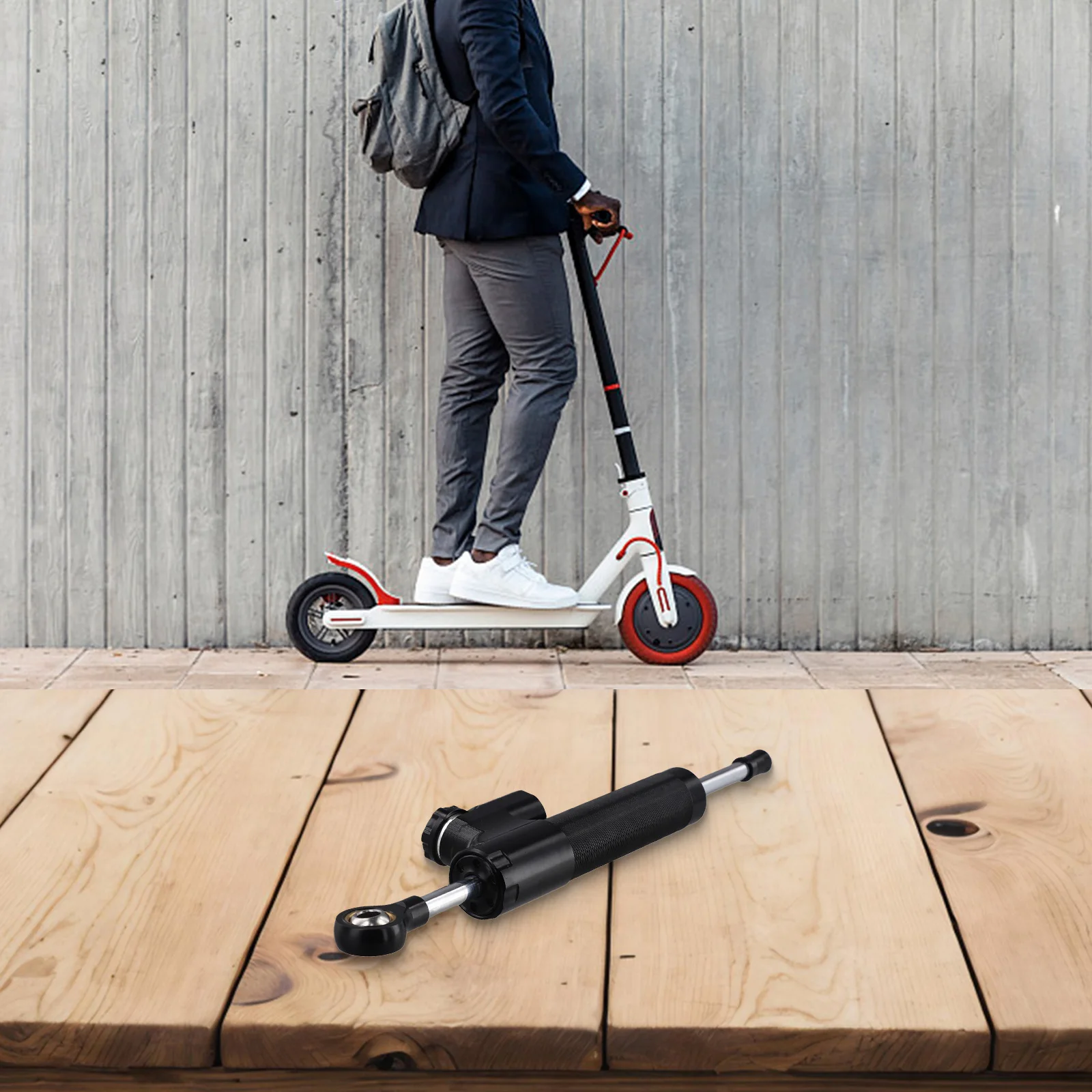 Für VSETT 10 Scooter Lenkungsdämpfer – Regelmäßiges Fahren, Hochgeschwindigkeitsfahren, ca. 29*9,7*4cm, Hochwertiges Material – Detail 17
