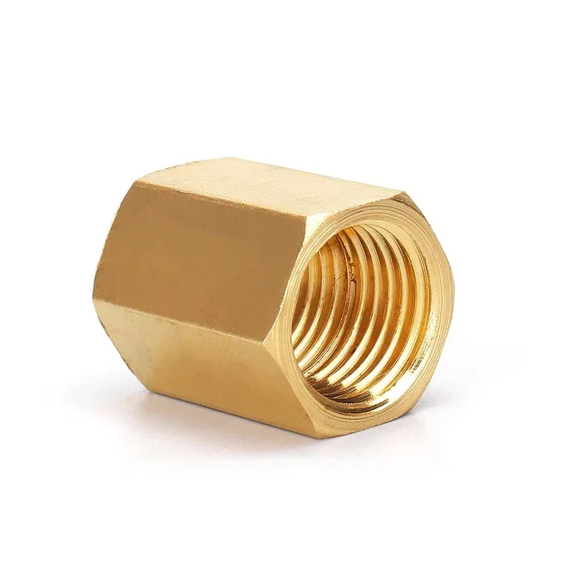 Brass Female to Female Threaded Hex Bushing Pipe Connectors - Reliable Coupler Adapter Fitting - 1/8