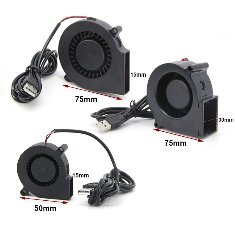 2웨이 USB 터보 블로워 팬 USB 케이블 듀얼 40mm 50mm 60mm 80mm 90mm 120mm DC 5V 전원 케이블 (AV 리시버 DVR 냉각용)