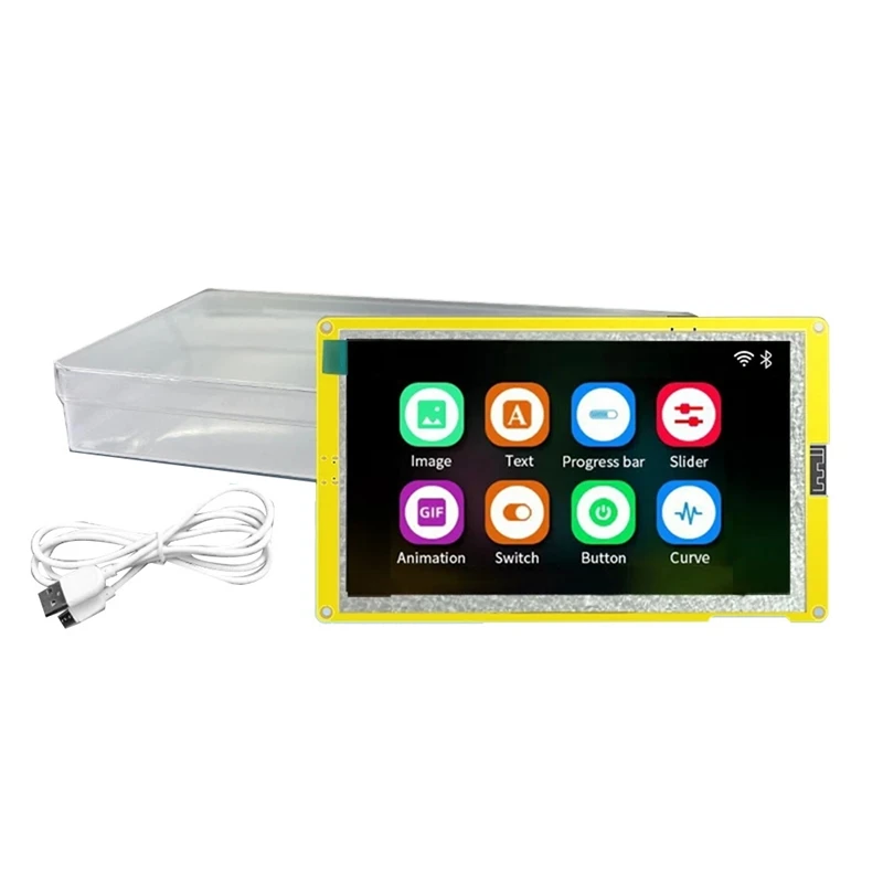 Esp32-S3 Flash Smart Display Mcu Wifi Modulo Bluetooth 7 Pollici 800 X480 Tn Rgb Lcd Tft Hmi 8M Psram 16M (Senza Tocco)