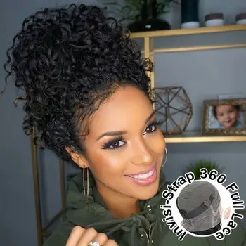 360 HD Full Lace Curly Wigs Human Hair Preplucked 13x6 13x4 Lace Frontal Wig Deep Wave Glueless Human Hair Ready To Wear 30Inch 1