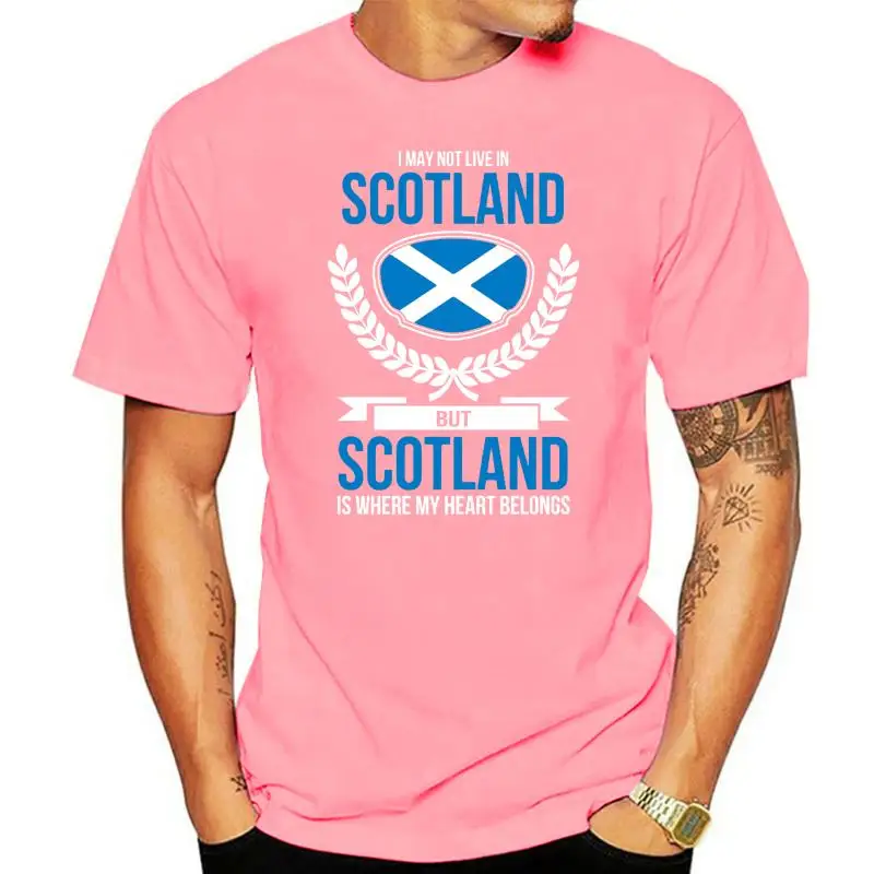 

Scotland T-Shirt, My Heart Belongs To Scotland Country Love Tee Top Cotton Tee Shirt Popular Tagless