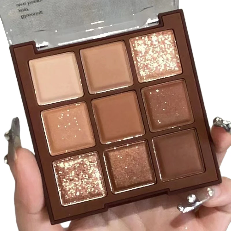 Chocolate Eyeshadow Tray Earth Color Matte Glitter Eyeshadow eye shadow eye shadow plate