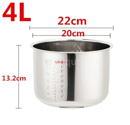 Durable Non-Stick 304 Stainless Steel Rice Cooker Inner Pot Replacement