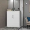 Metal Garage Storage Cabinet with 2 Doors and 2 Adjustable Shelves - 35.5" Steel Lockable File Cabinet,Locking Counter Cabinet 5