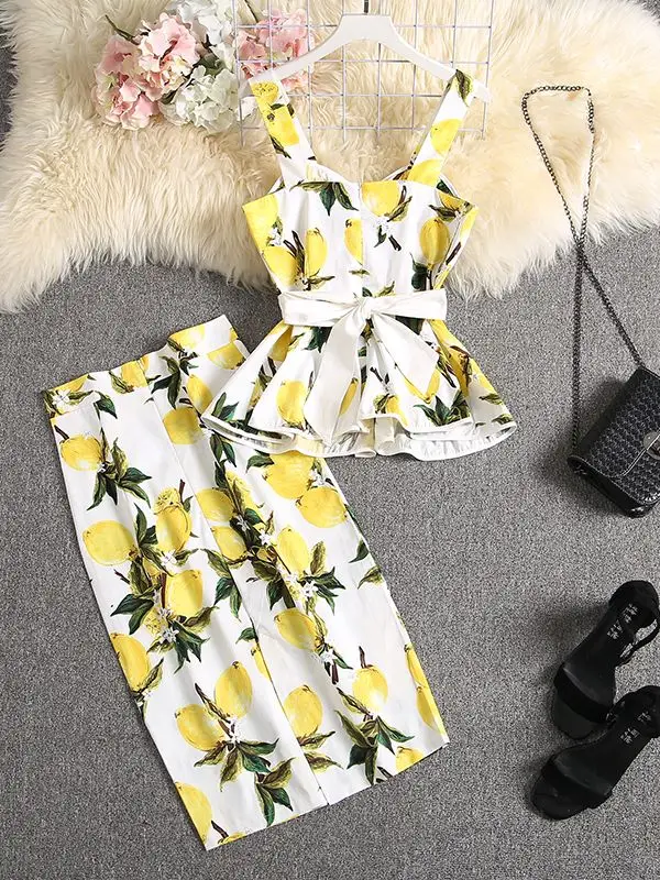 الفا ساير تيشيرت وتنورة طقم نسائي