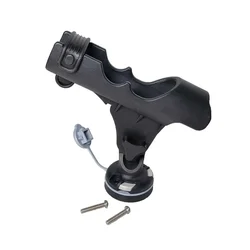 Universal Fishing Rod Holder with Hand Rail and Sliding Rail Mounts (Round Base)