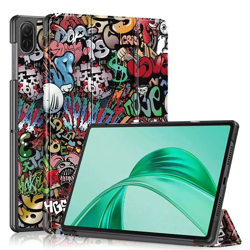 Elegant Trifold Magnetic Leather Tablet Case - Stand Hard Cover