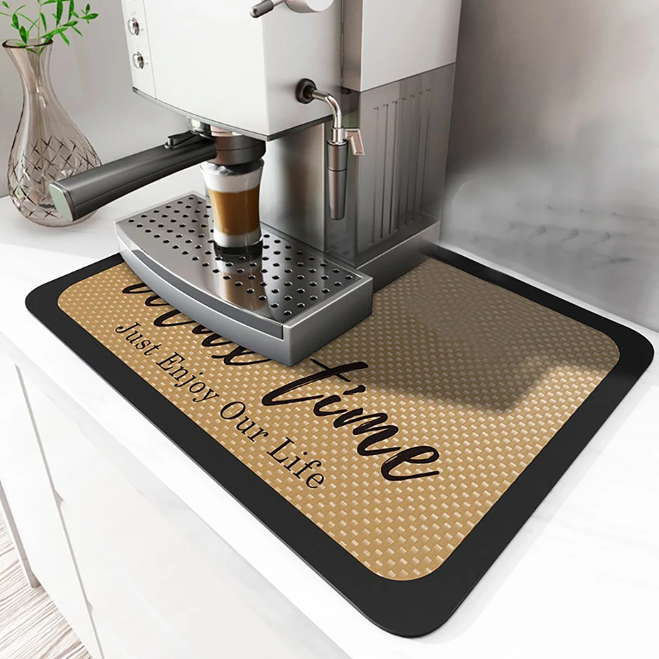 Acheter Tapis de Machine à café Durable, Super absorbant, avec support en  caoutchouc, antitache