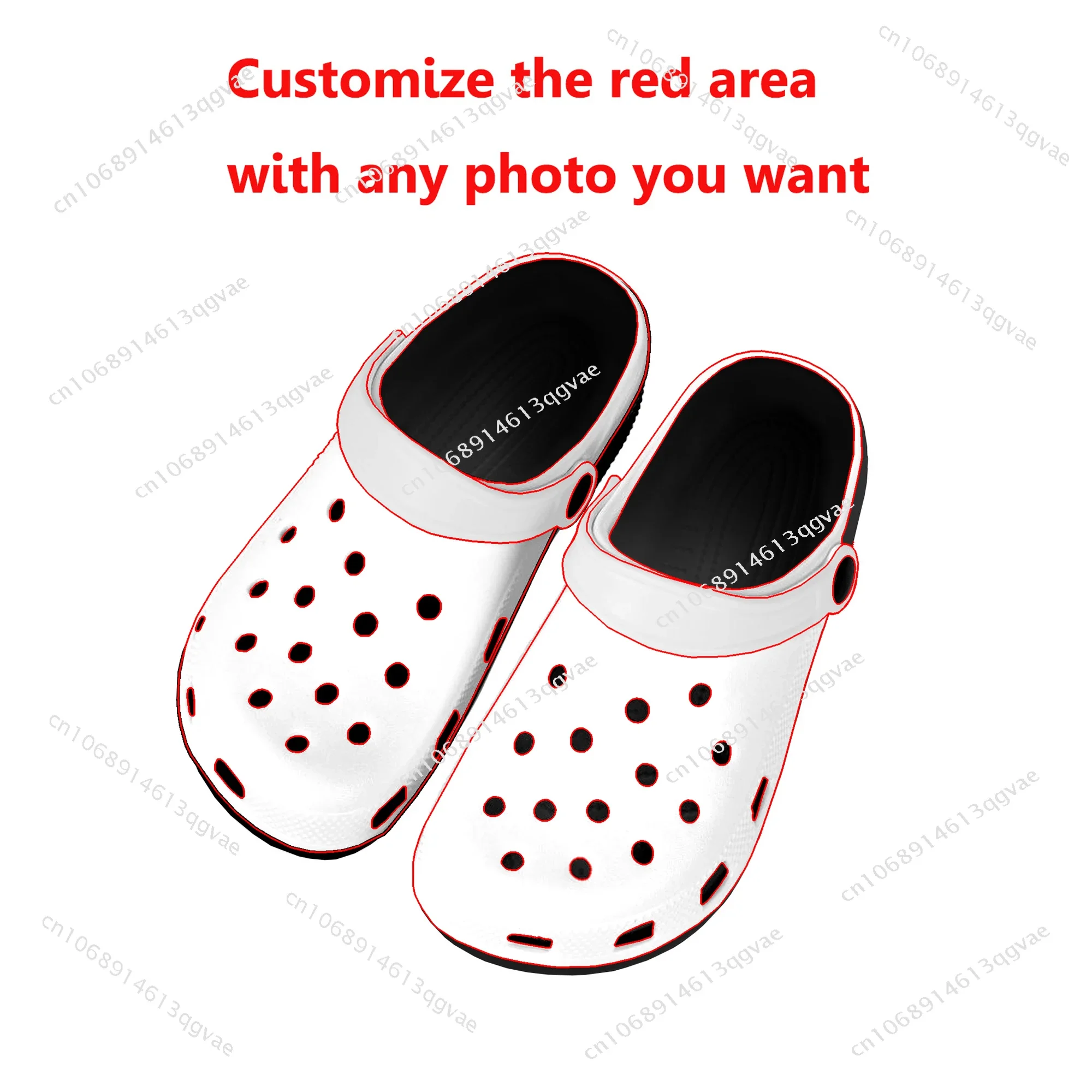 W-Wu C-Clan Home Clogs Custom Made Water Shoe Men Women Teenager T-Tang Sandals Garden Clog Breathable Beach Hole Slippers Black