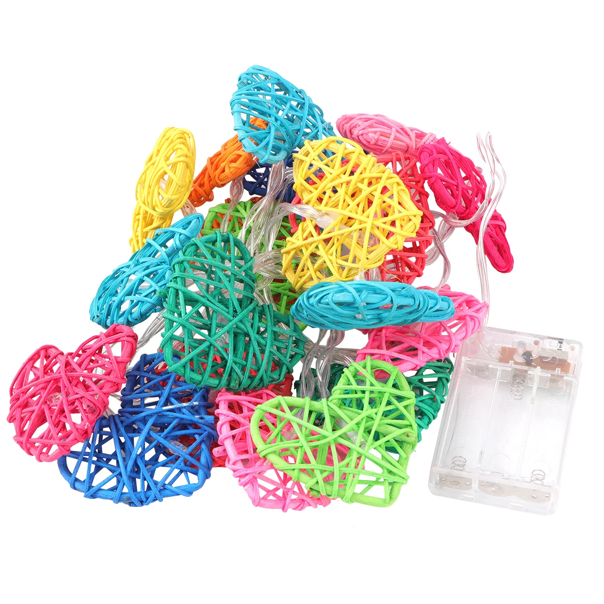

Love Heart String Lights 20LEDs Valentine Rattan Heart Fairy Lights Romantic Ambient Light for Wedding Mothers Day