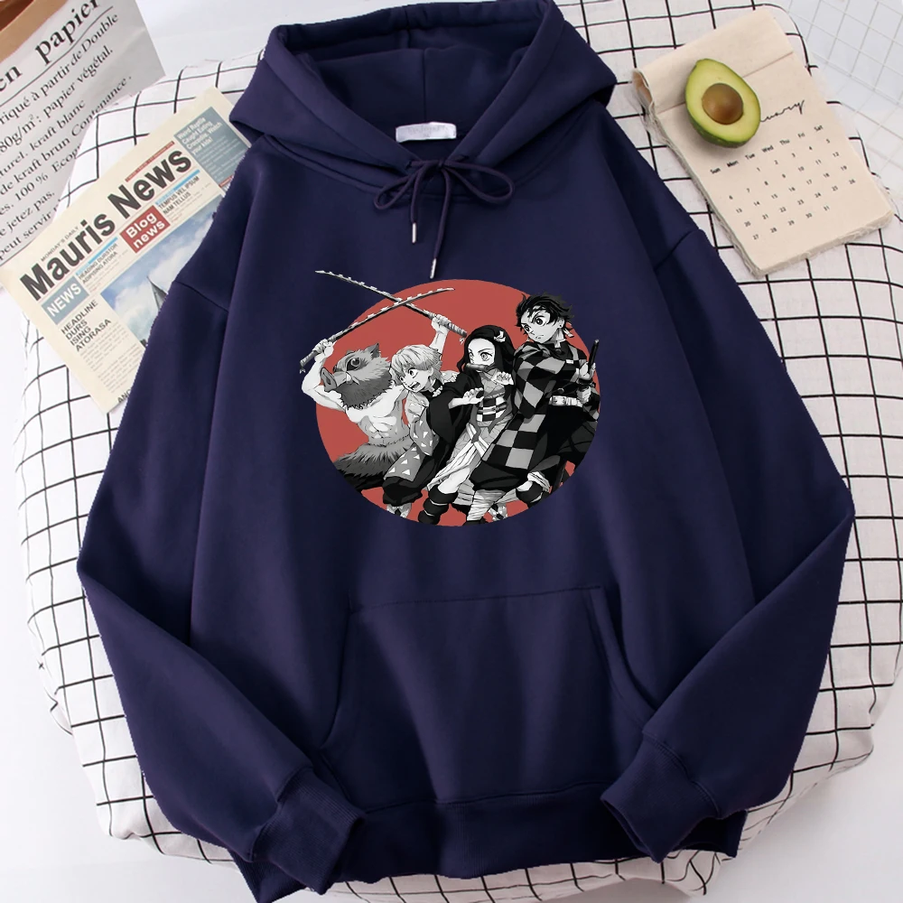 

Demon Slayer Family Red Sun Background Hoodies Mens Funny Pocket Sweatshirt Novelty Soft Clothing Soft Fleece Hoodie For Men