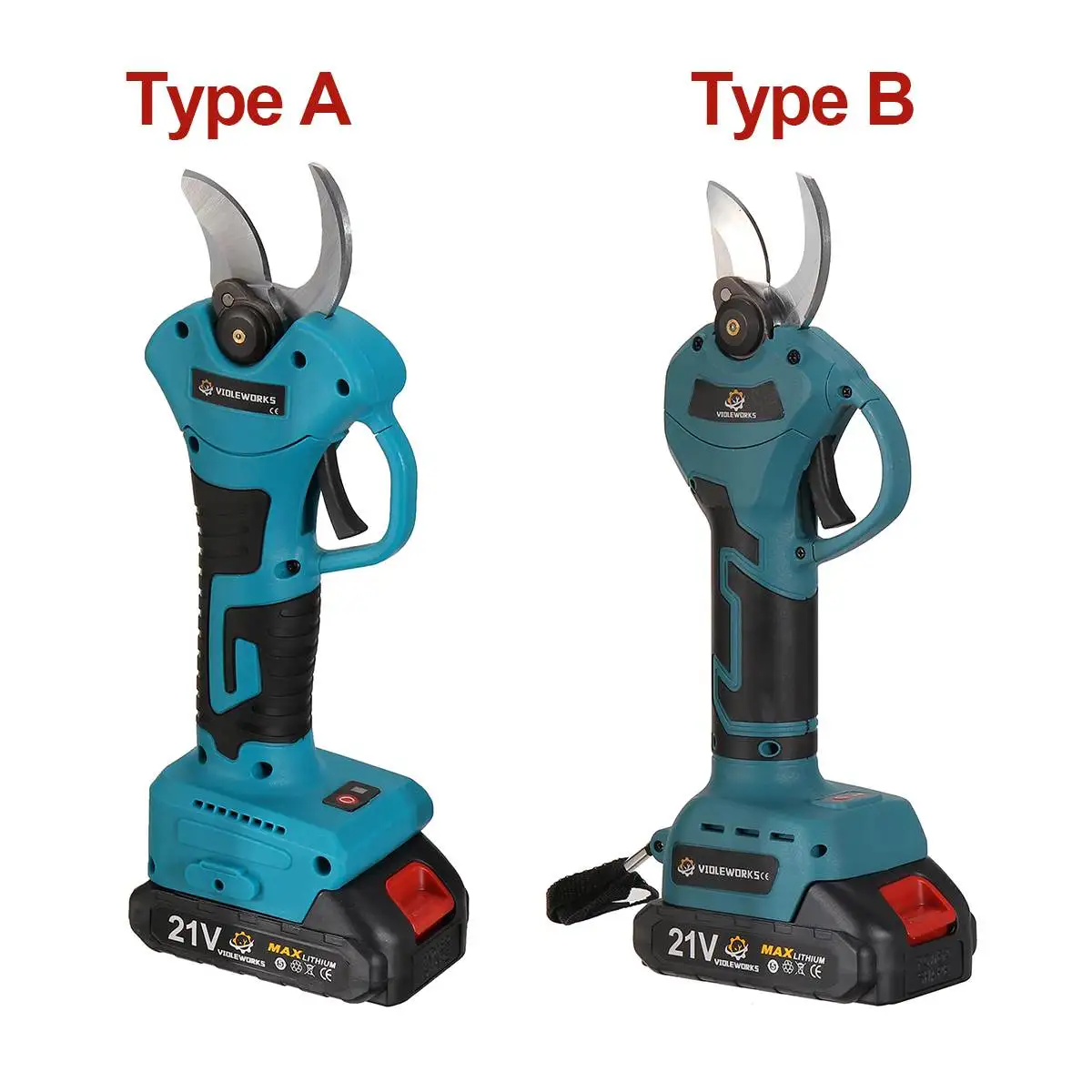 1300W Brushless Pruning Shear 30mm Cordless Electric Pruner for 18V Battery Garden Tree Branches