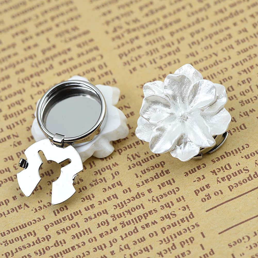 Pearlescent Gardenia Flower Button Covers Set for Women's Shirt Decoration