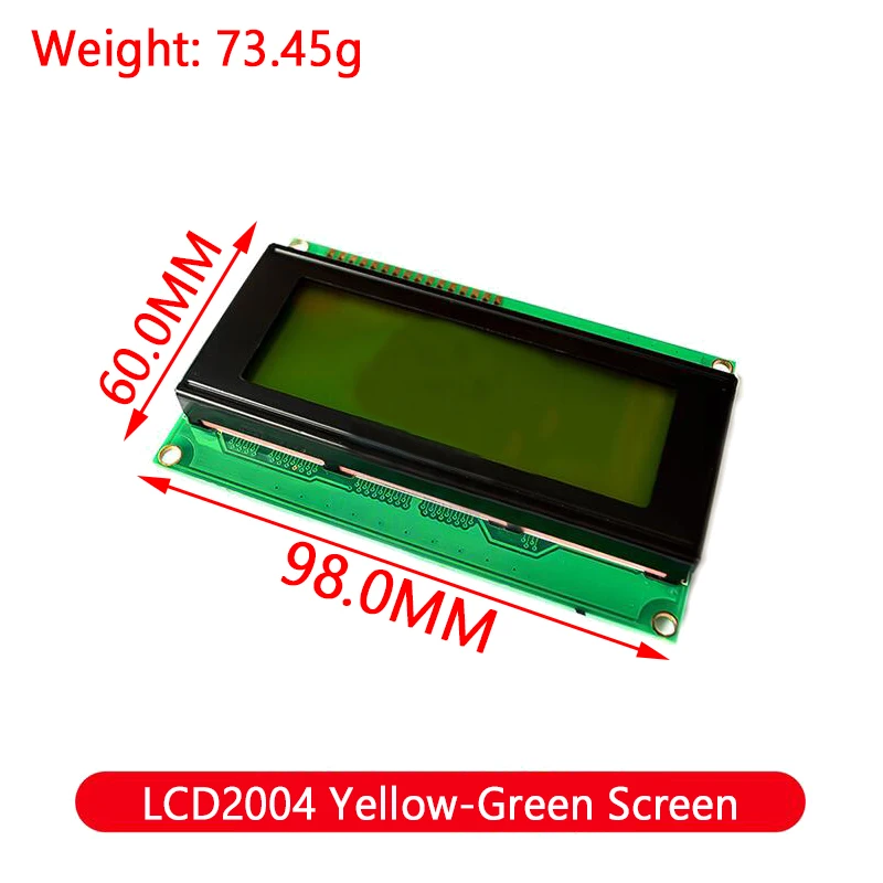 High-Contrast Blue Green LCD Module with I2C Interface