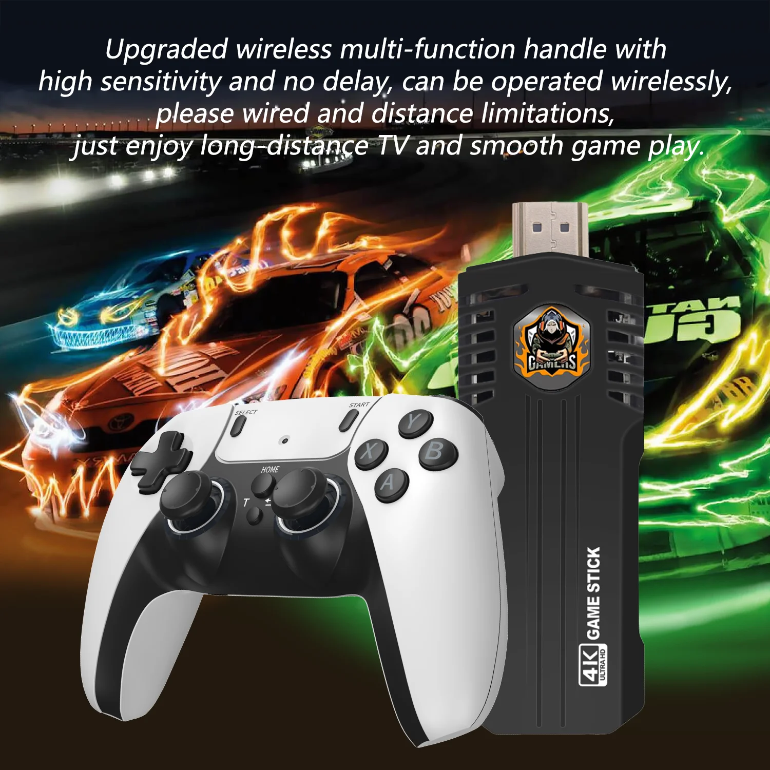 Retro Game Console X8 Pro Game Stick 4K 64G 30000+ Games 40+ Simulators HD Output Wireless Gamepads Video Games For NDS PSP NES