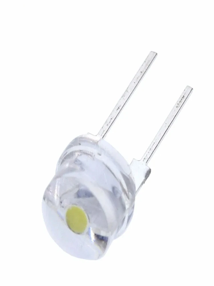 직접 삽입 된 LED 빨대 모자, 백색, 적색, 청색, 녹색, 황색, 0.5W 발광 다이오드, F8 비드, DIP, 8mm, 신제품