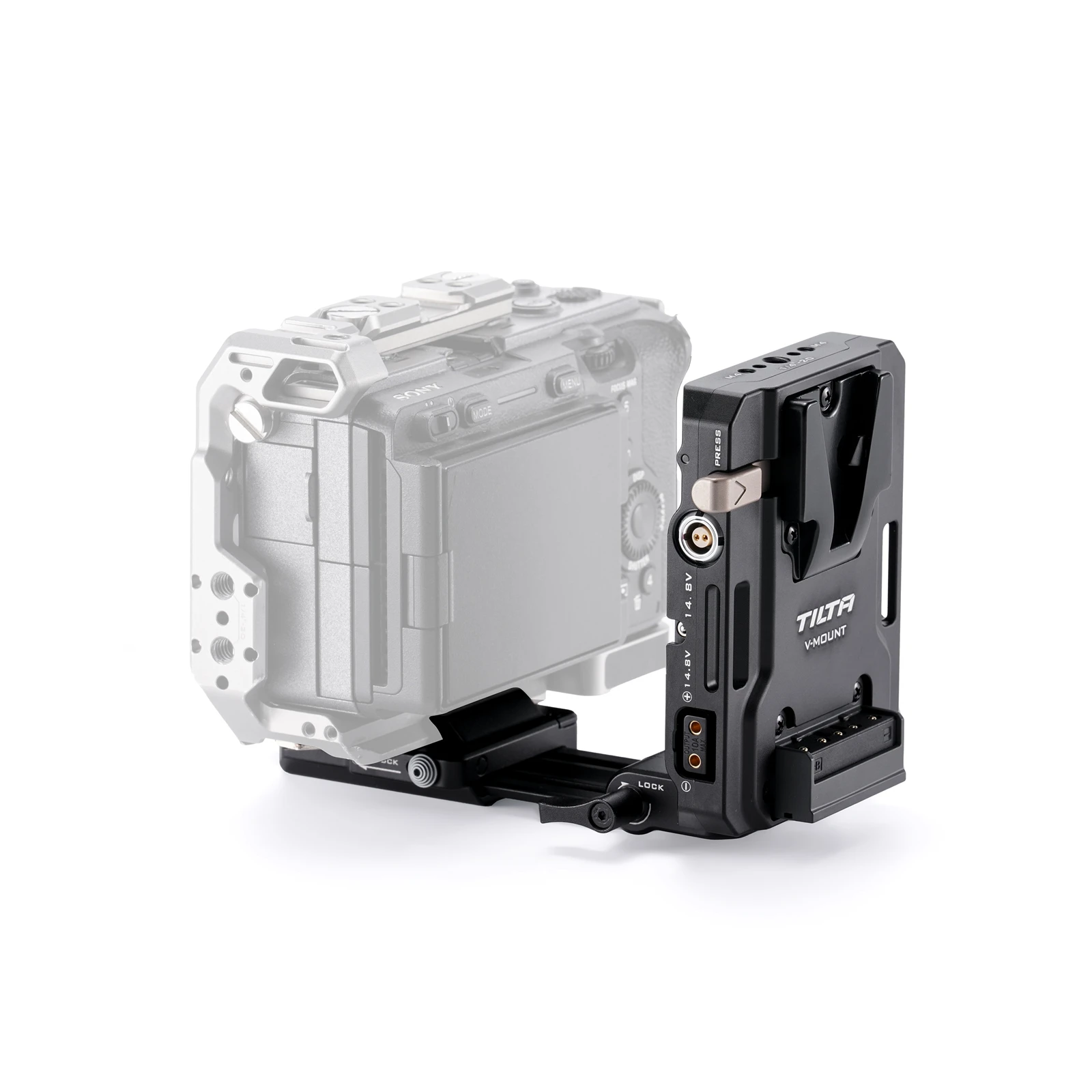 ティルタブラックミニバッテリープレート、pd vマウント、TA-BTP4-V-B