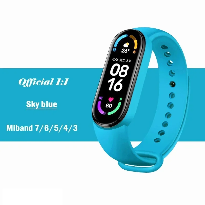 Premium Silicone Sport Strap for Mi Band Bracelet Watch
