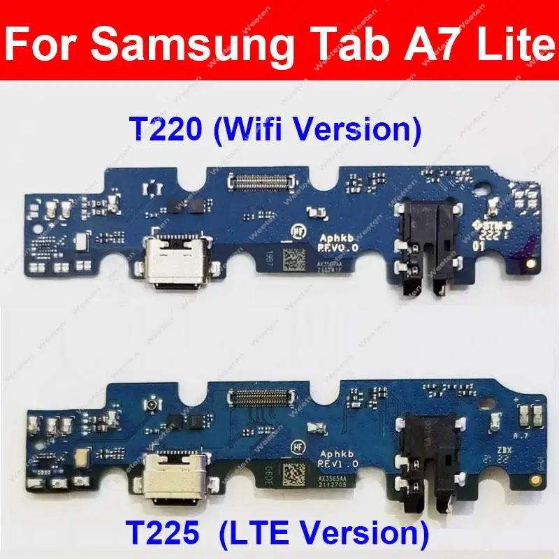 USB Charging Port Board for Samsung Galaxy Tab A7 Lite T220 T225 USB Charger Dock Board Connector Flex Cable WIFI LTE Parts android tablet