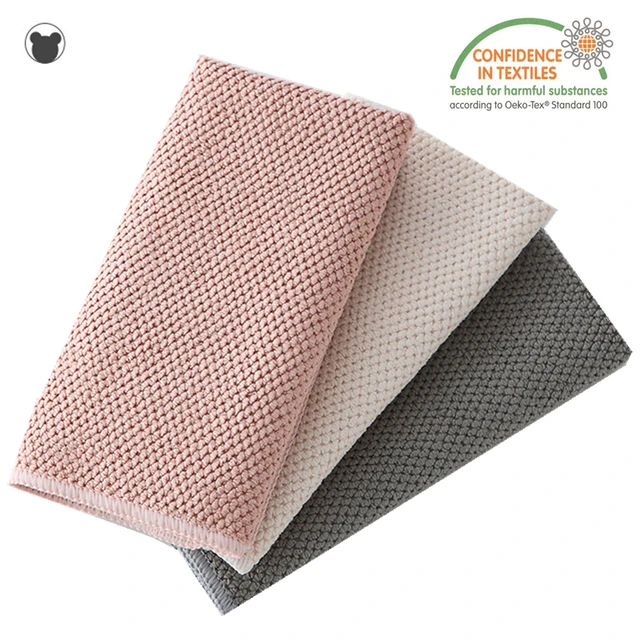 3 db Konyhai Tisztító Törülközők Anti Zsírok Törlése Rongyok Hatékony Abszorbens Mikroszálas Tisztítószekrény Otthon Mosó Edény 30*30 Cm