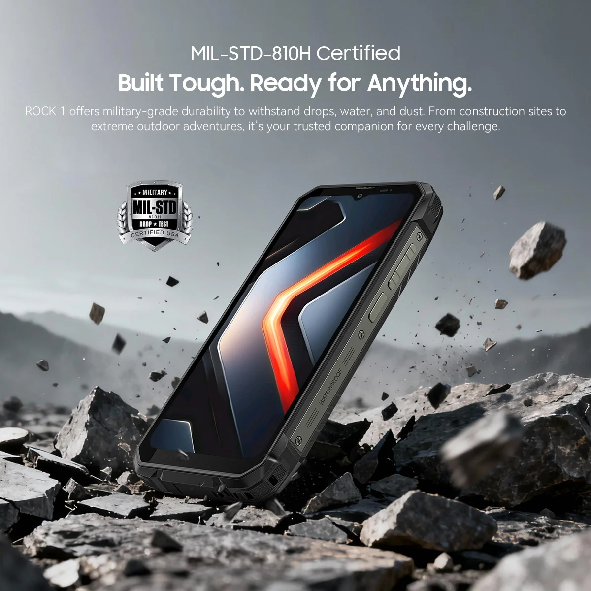 Blackview ROCK 1 Rugged Phone,6.56-inch 90Hz Display,8GB RAM  256GB ROM,15000mAh/33W, MediaTek Helio G81,Android 16 Smartphone
