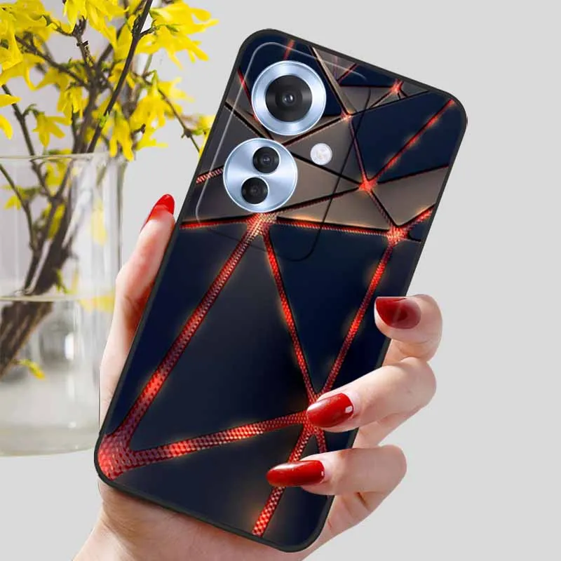 Black Marble Print Silicone Phone Cover - Fashionable Protective Shell and Soft TPU Case