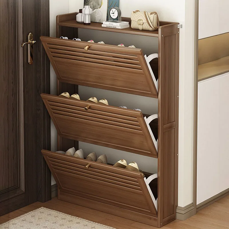 Wooden Shoe Racks Storage Organizer Entrance Shoes Closet Cabinet