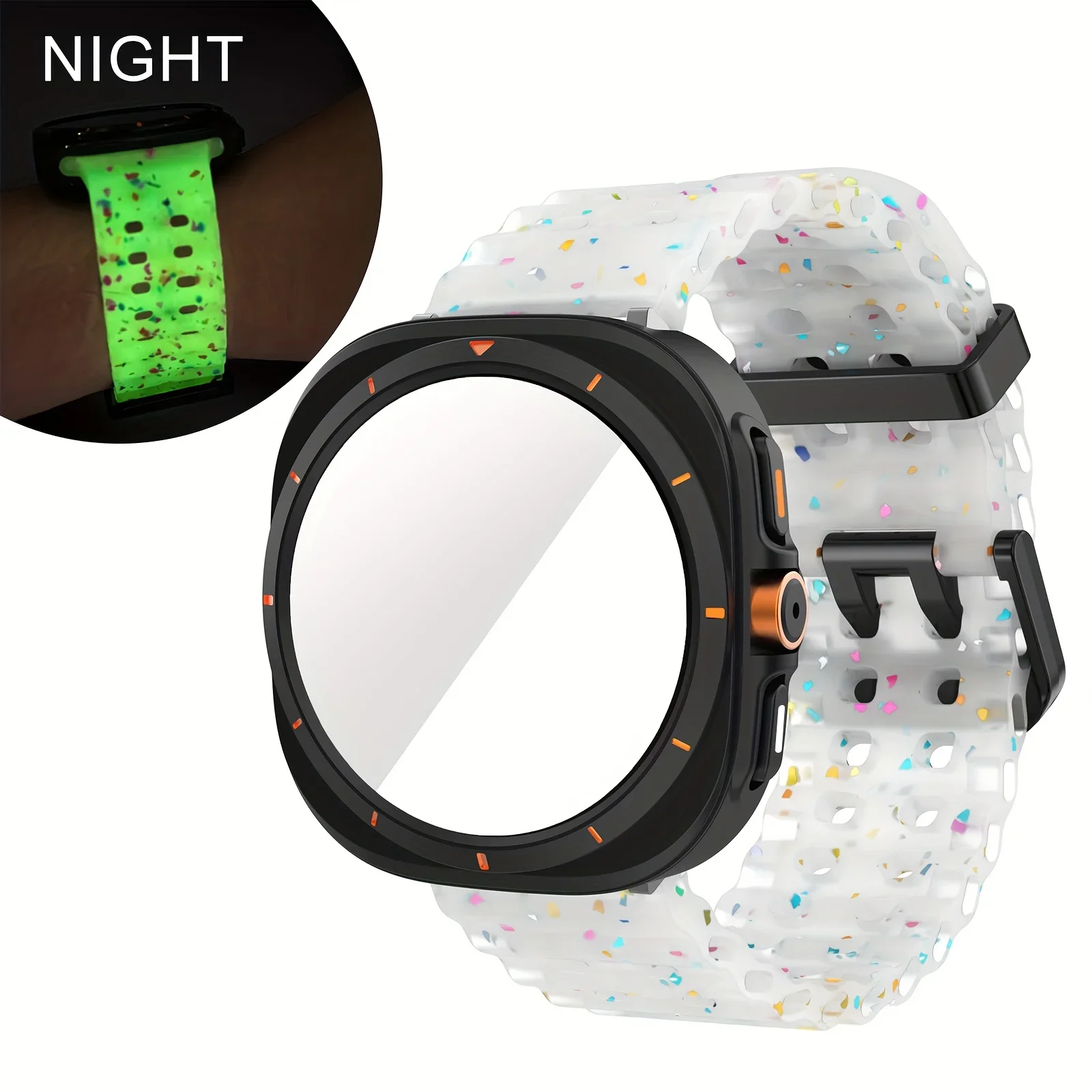 Premium Deluxe Watch Accessory Set - Ultra-Look Protective Case with HD Tempered Glass and Breathable Strap