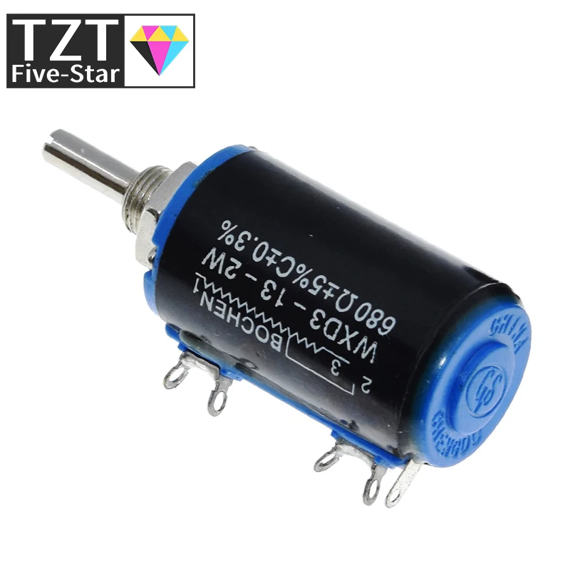 Wirewound resistor Metal wirewound resistor TZT WXD3-13-2W Ohm Wirewound Potentiometer