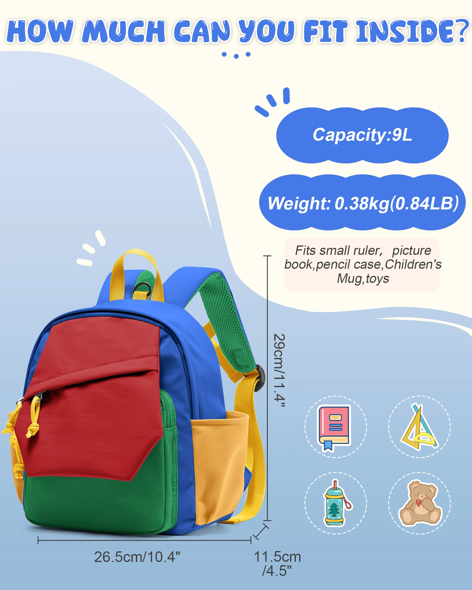 Cute Backpack for Boys & Girls, Lightweight Waterproof School Bag, Perfect for Daycare, Preschool, Kindergarten, Hiking & Travel 2