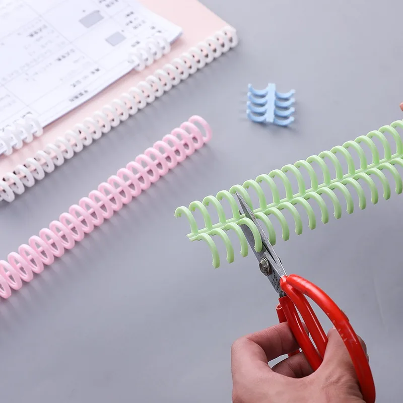 Plastic Binding Rings Loose Leaf Binding Coil Book Binding Supplies Loose Leaf Binder Clips 10/1pcs Loose-leaf Paper Book Circles Ring 30 Holes for Scrapbook Album Binder Spiral A4 A5 B5 Notebook Binding Clips