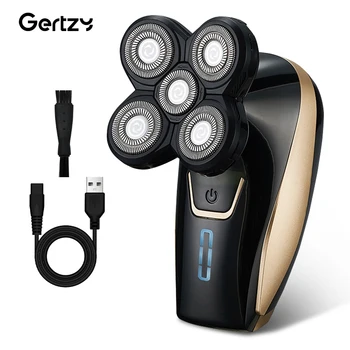 Trimmer da barba e testa calva multifunzionale cinque in uno da uomo, ricaricabile tramite USB, esperienza di rasatura fluida 1